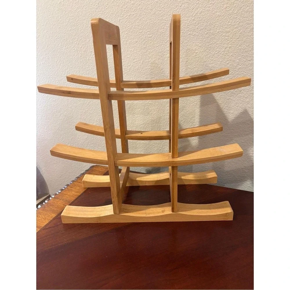 Source Unknown Light Wood Bamboo Wine Rack